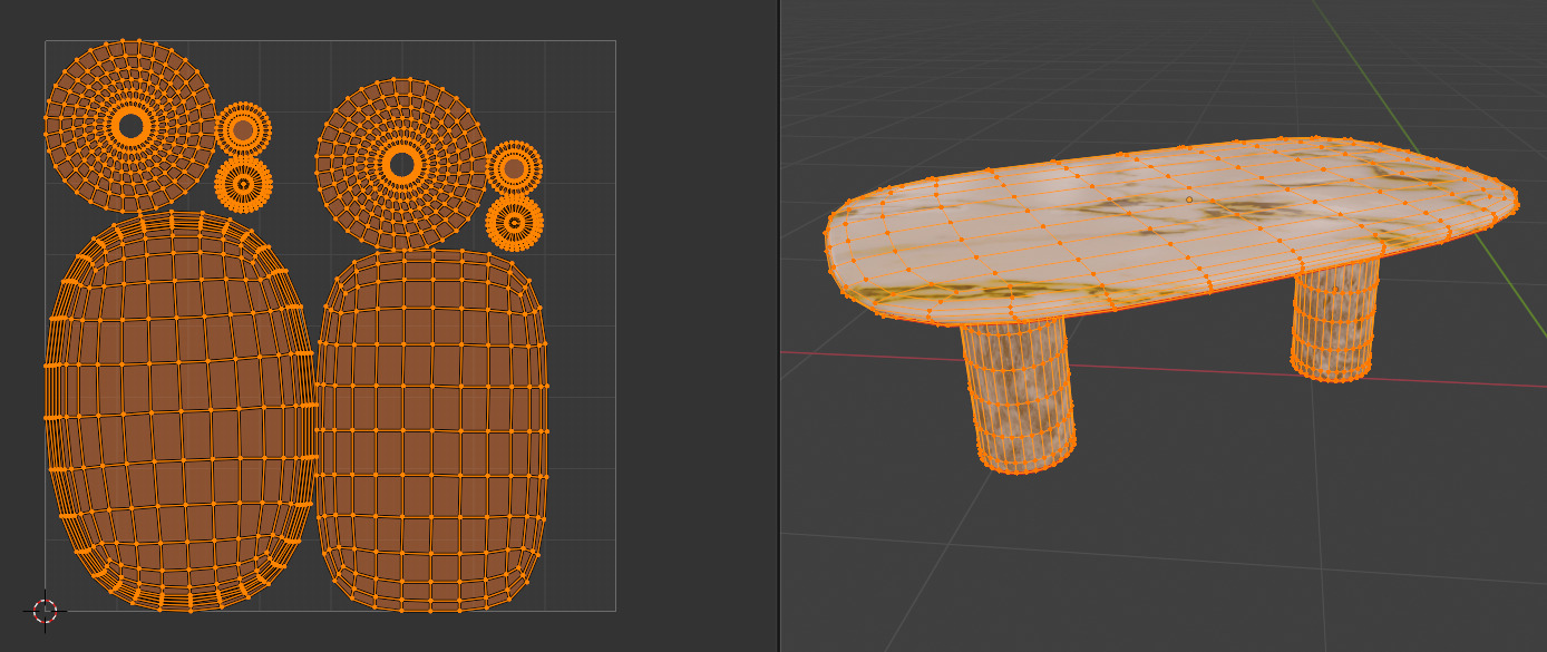 Marble Table Collection Low-poly 3D model_22