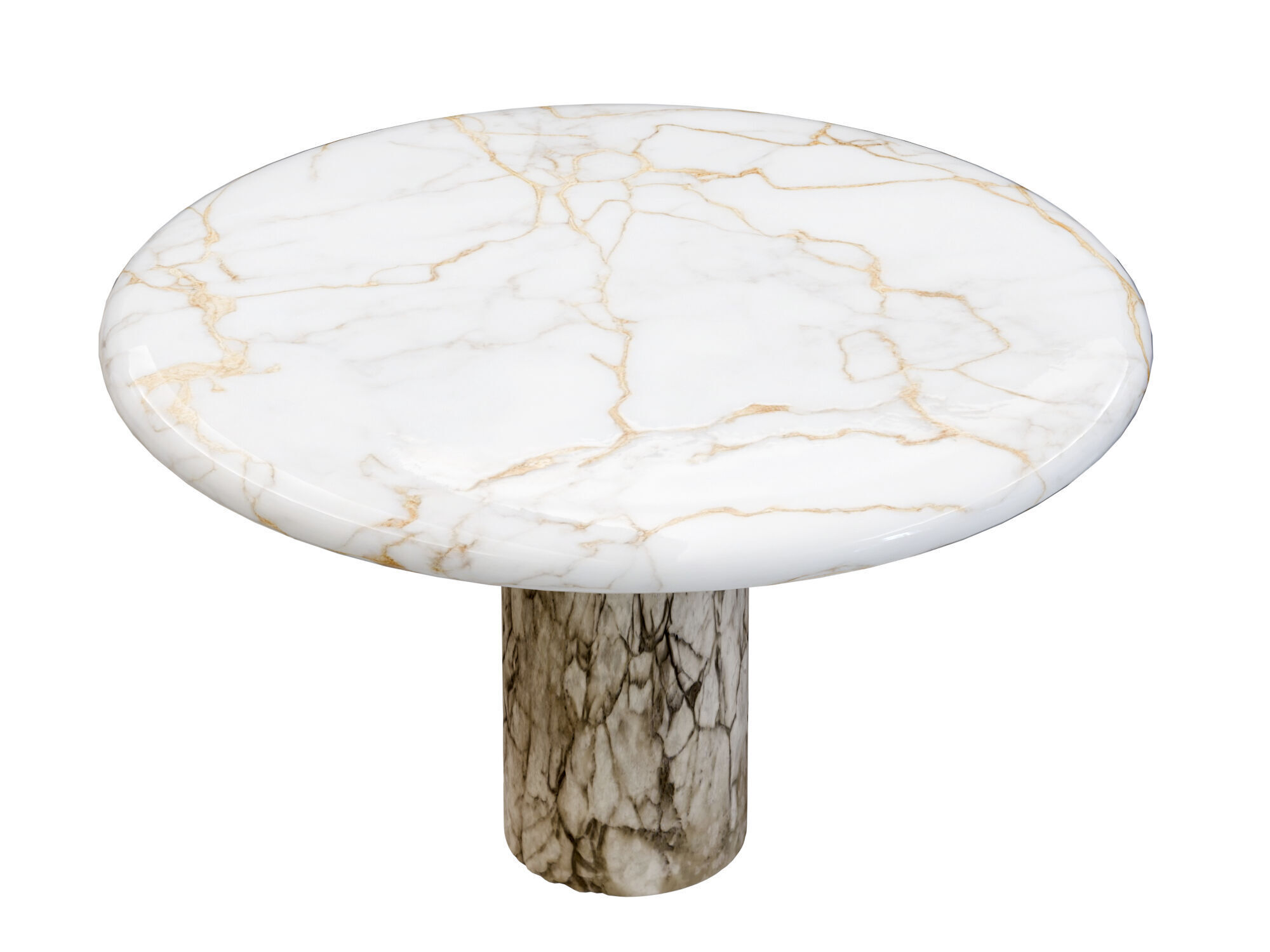 Marble Table Collection Low-poly 3D model_4