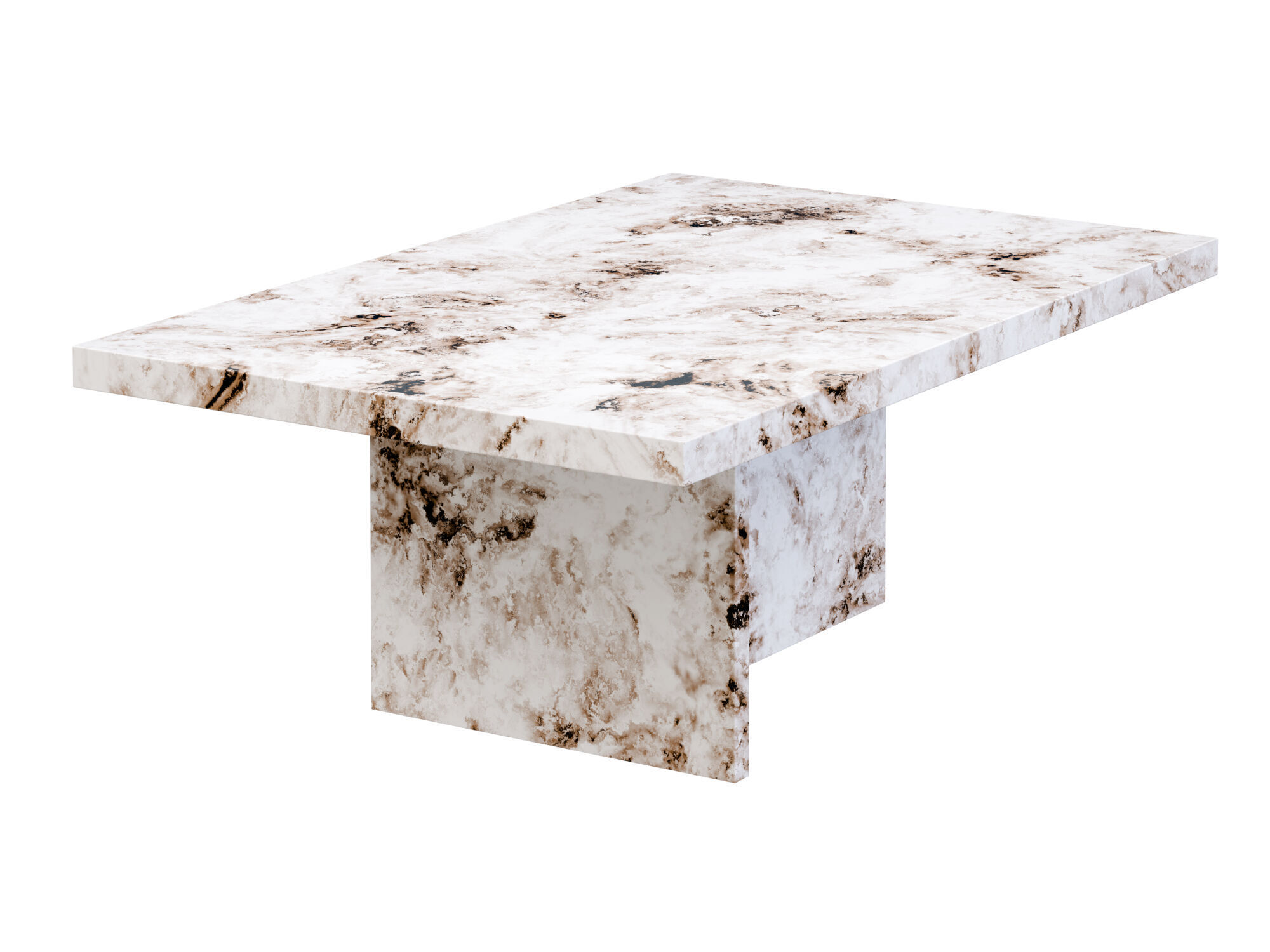 Marble Table Collection Low-poly 3D model_3