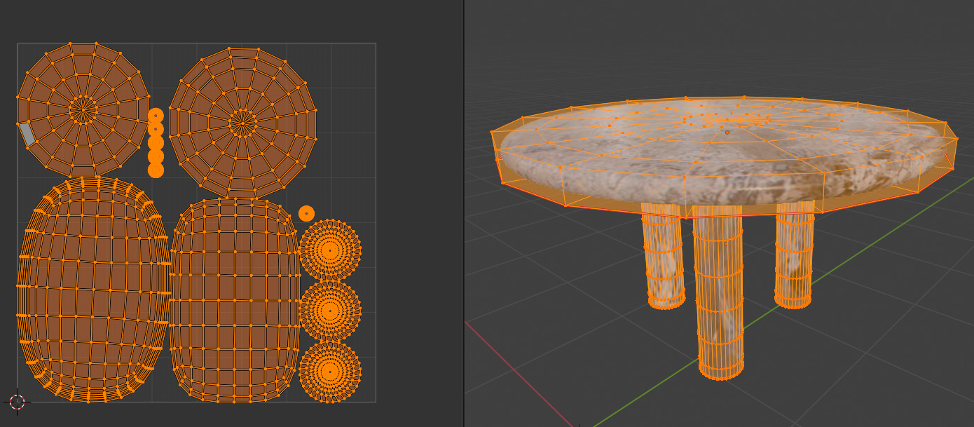 Marble Table Collection Low-poly 3D model_24