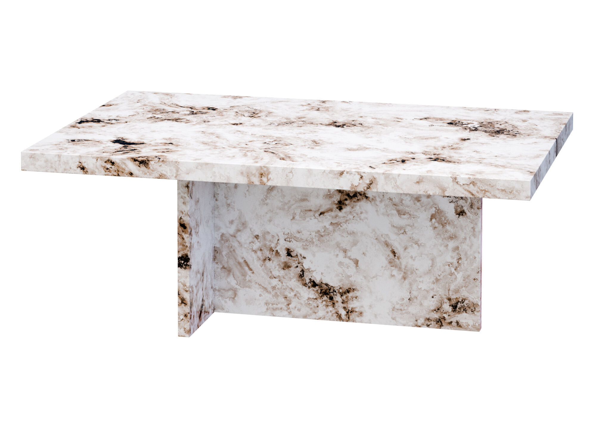 Marble Table Collection Low-poly 3D model_2