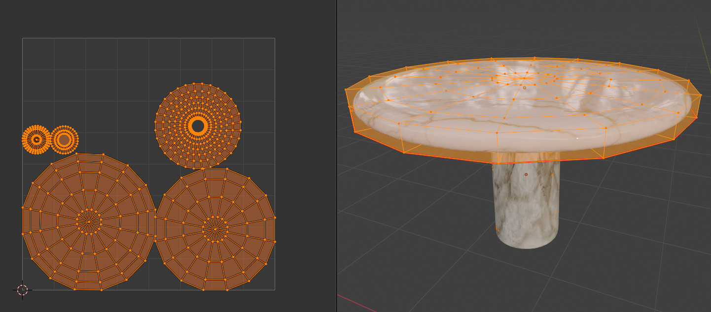 Marble Table Collection Low-poly 3D model_23