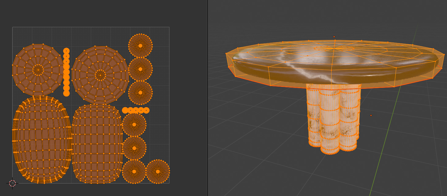 Marble Table Collection Low-poly 3D model_25