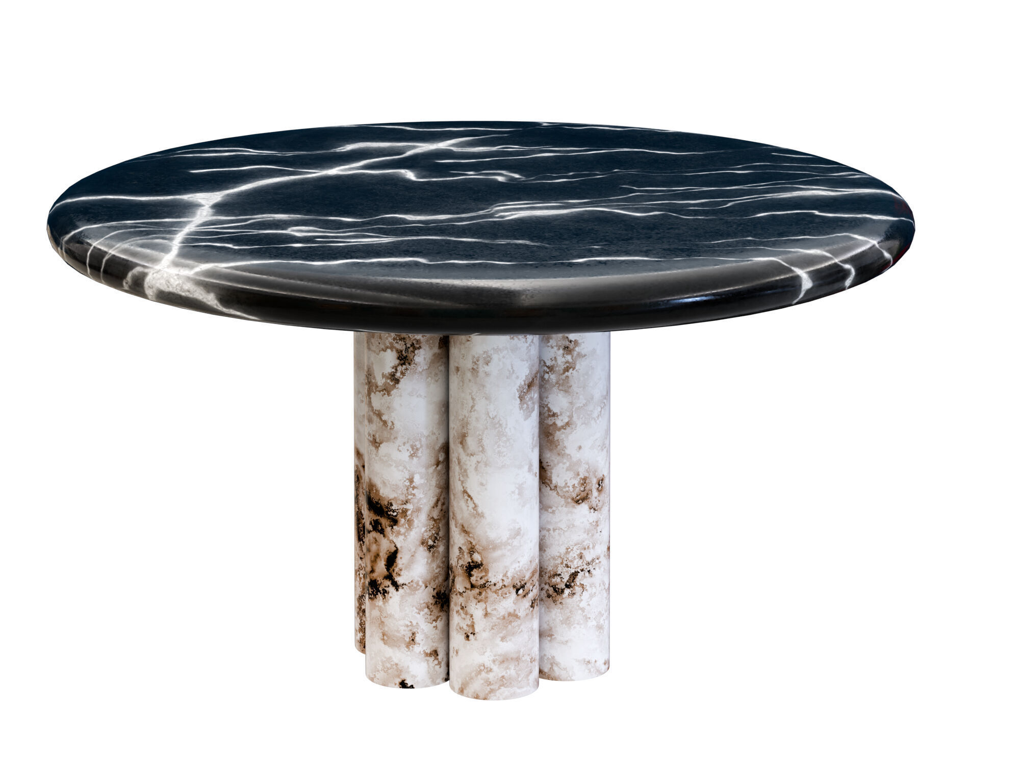 Marble Table Collection Low-poly 3D model_15