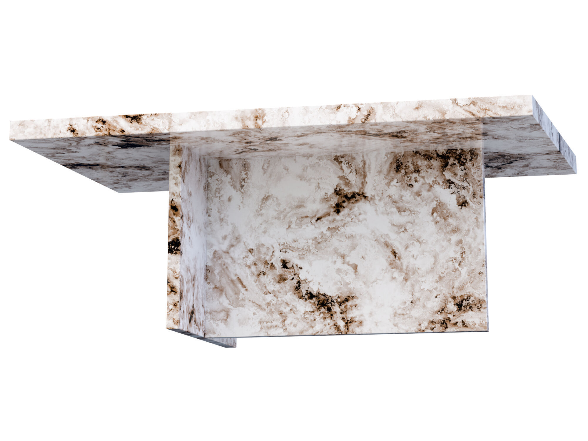 Marble Table Collection Low-poly 3D model_1