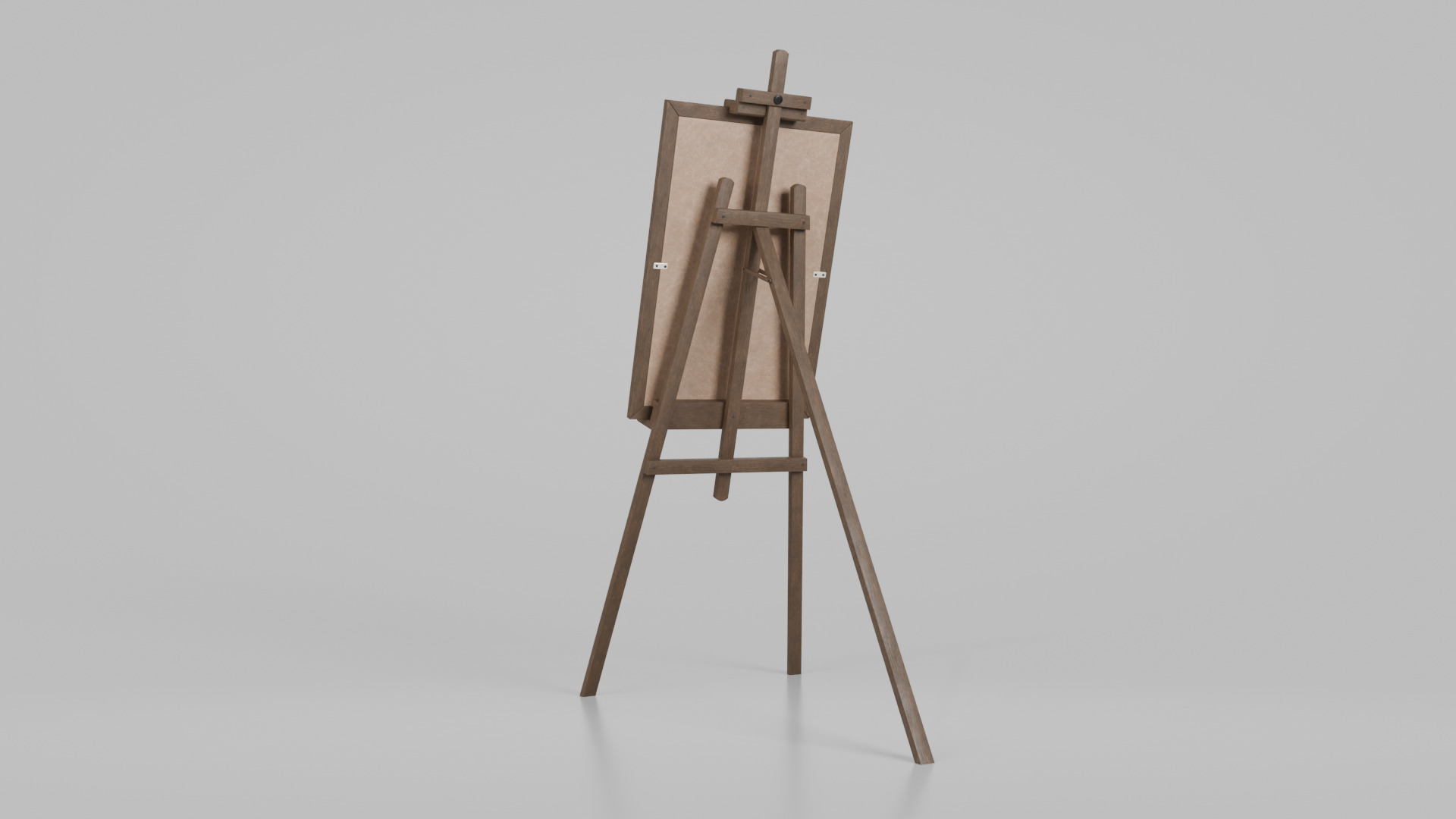 Customizable Wooden Cork Board - Tall Pin Notice Board Low-poly 3D model_3
