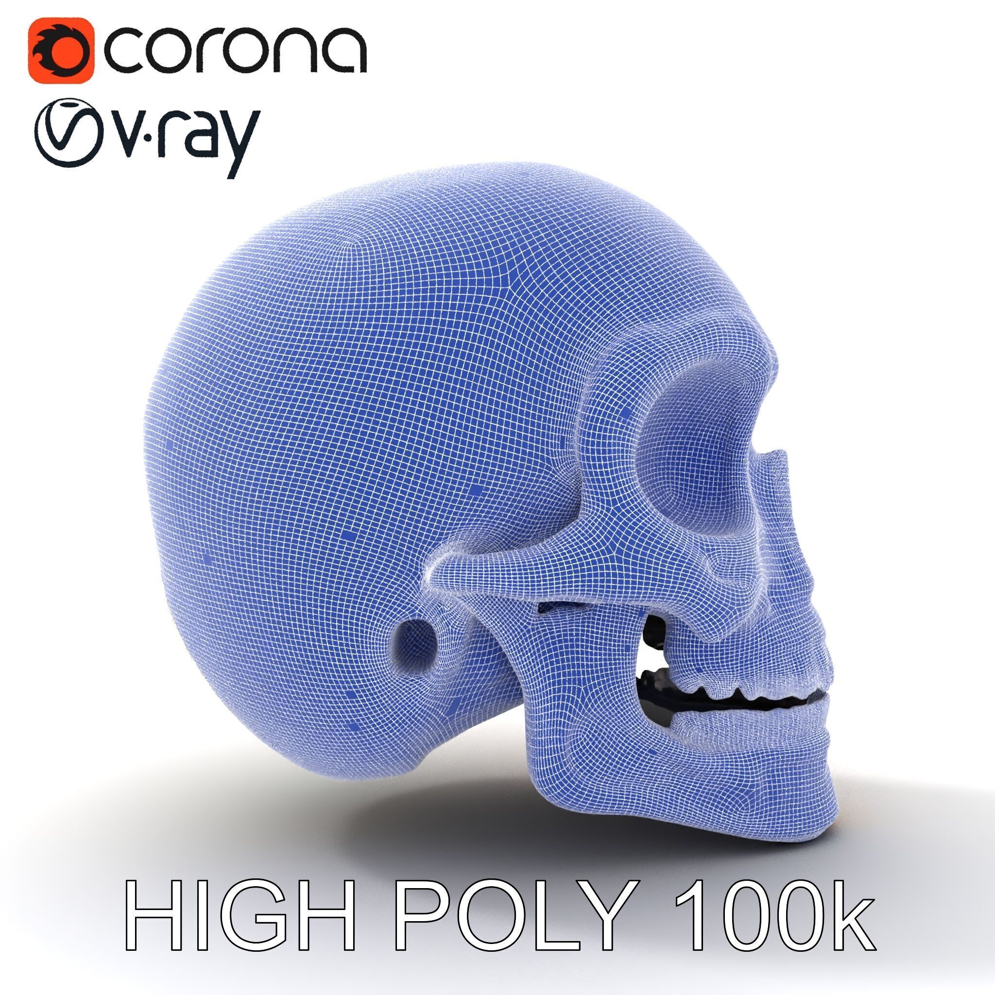 Colorful Sugar Skull Model Pack for Festive Designs Low-poly 3D model_15