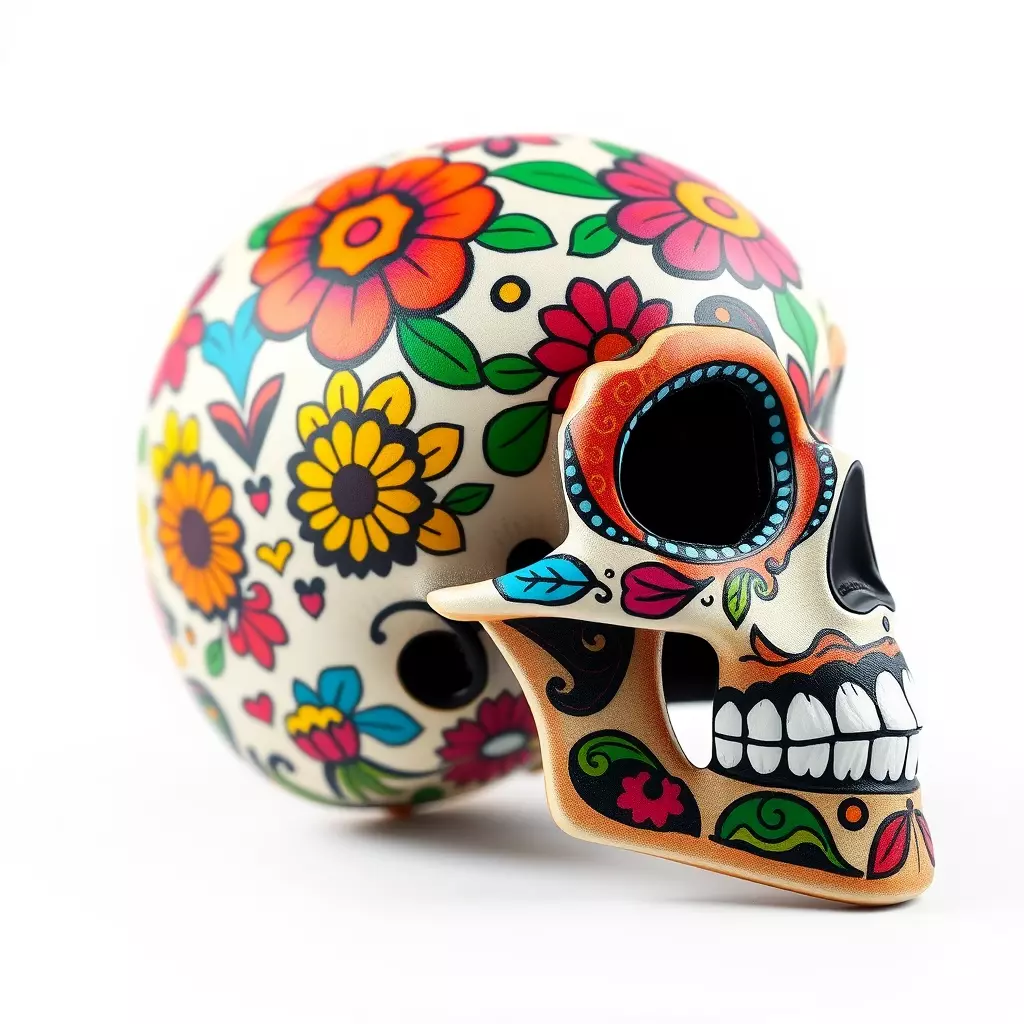 Colorful Sugar Skull Model Pack for Festive Designs Low-poly 3D model_0