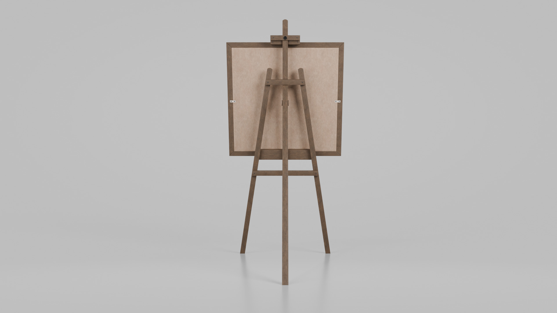 Customizable Wooden Cork Board - Square Pin Notice Board Low-poly 3D model_3