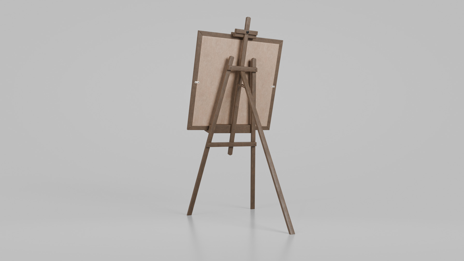 Customizable Wooden Cork Board - Square Pin Notice Board Low-poly 3D model_4