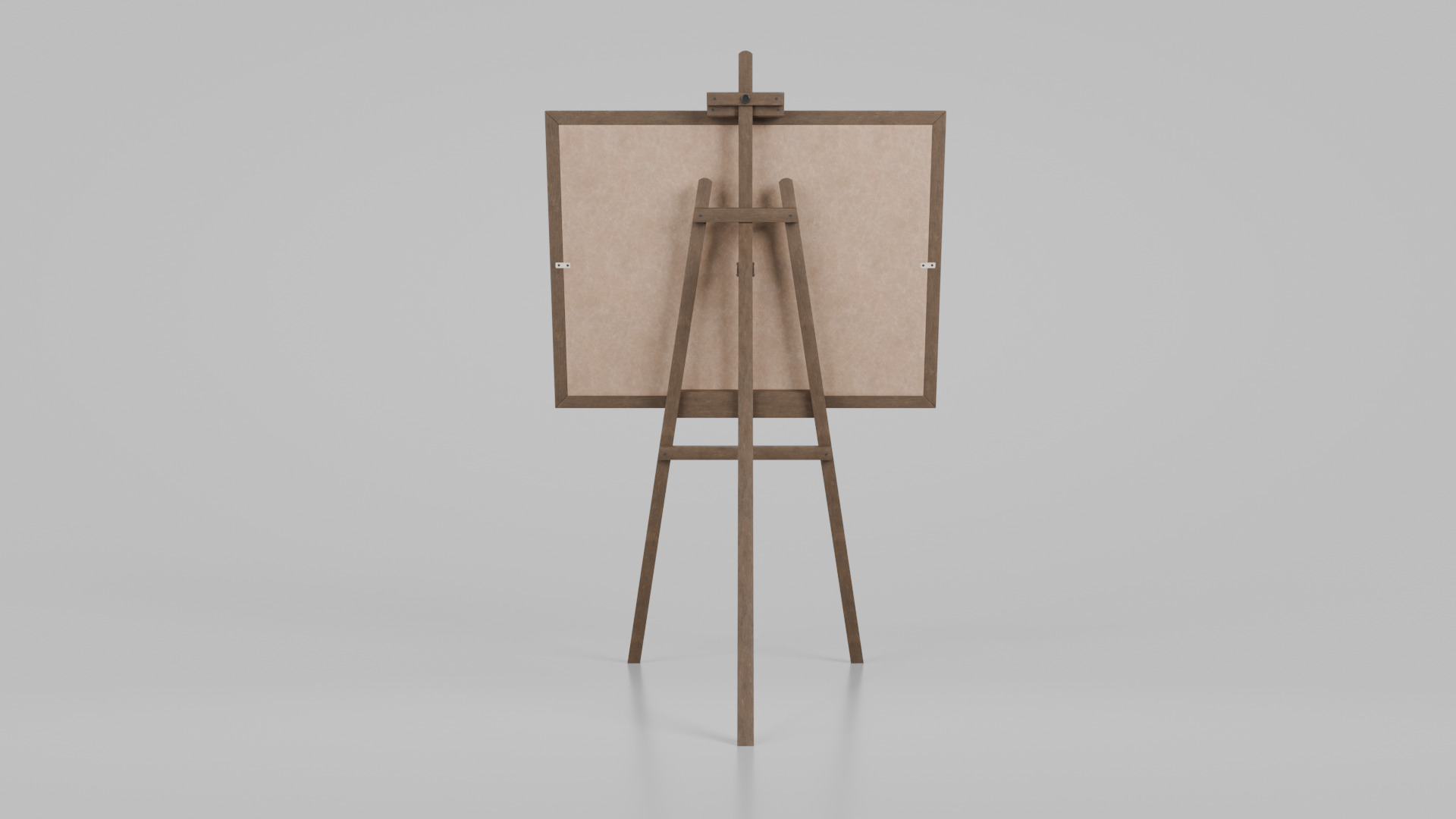 Customizable Wooden Cork Board - Rectangular Pin Notice Board Low-poly 3D model_5