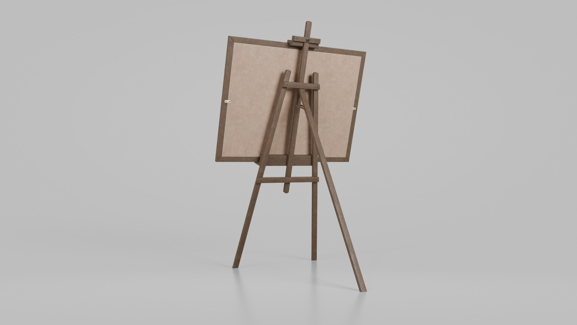 Customizable Wooden Cork Board - Rectangular Pin Notice Board Low-poly 3D model_3