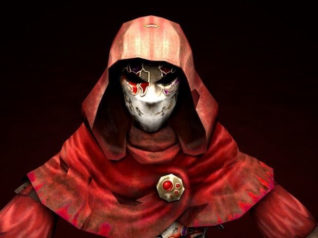 jack-joker hooded character wearing mask Free 3D model_0