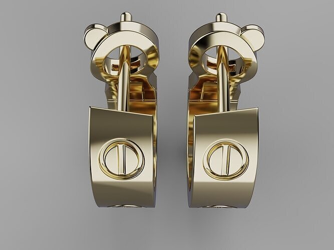 Cartier love earings 3D print model