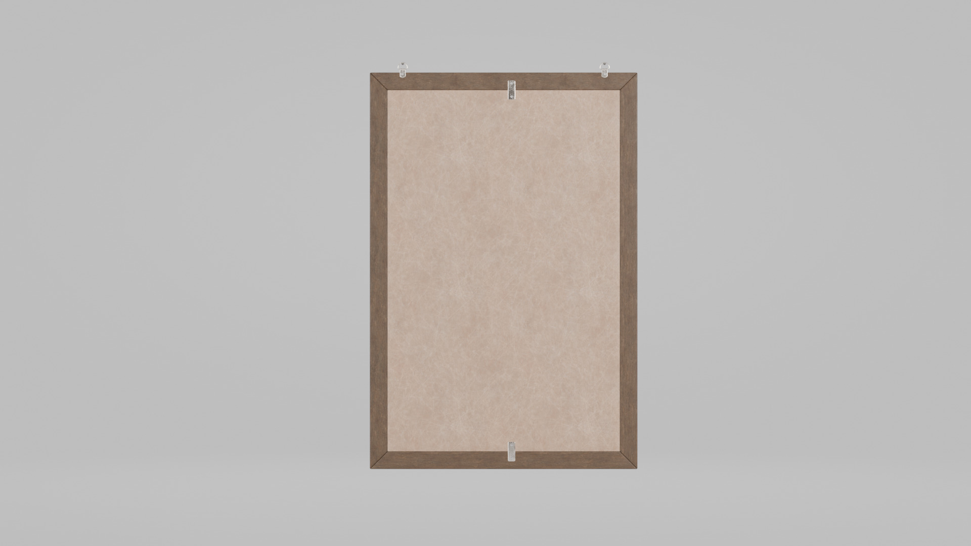 Customizable Wooden Wall Cork Board - Tall Classic Pin Board Low-poly 3D model_3