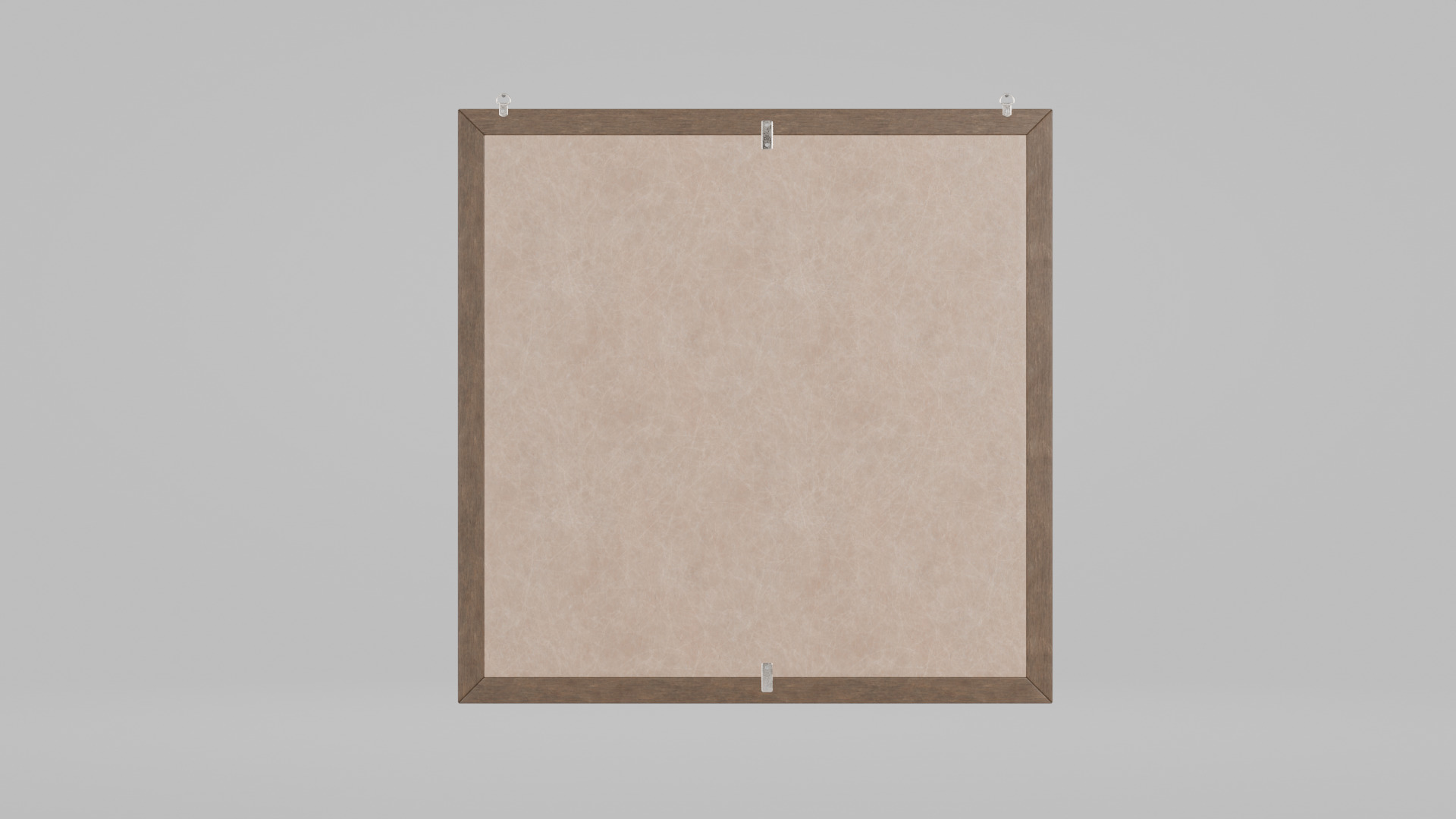 Customizable Wooden Wall Cork Board - Square Classic Pin Board Low-poly 3D model_3