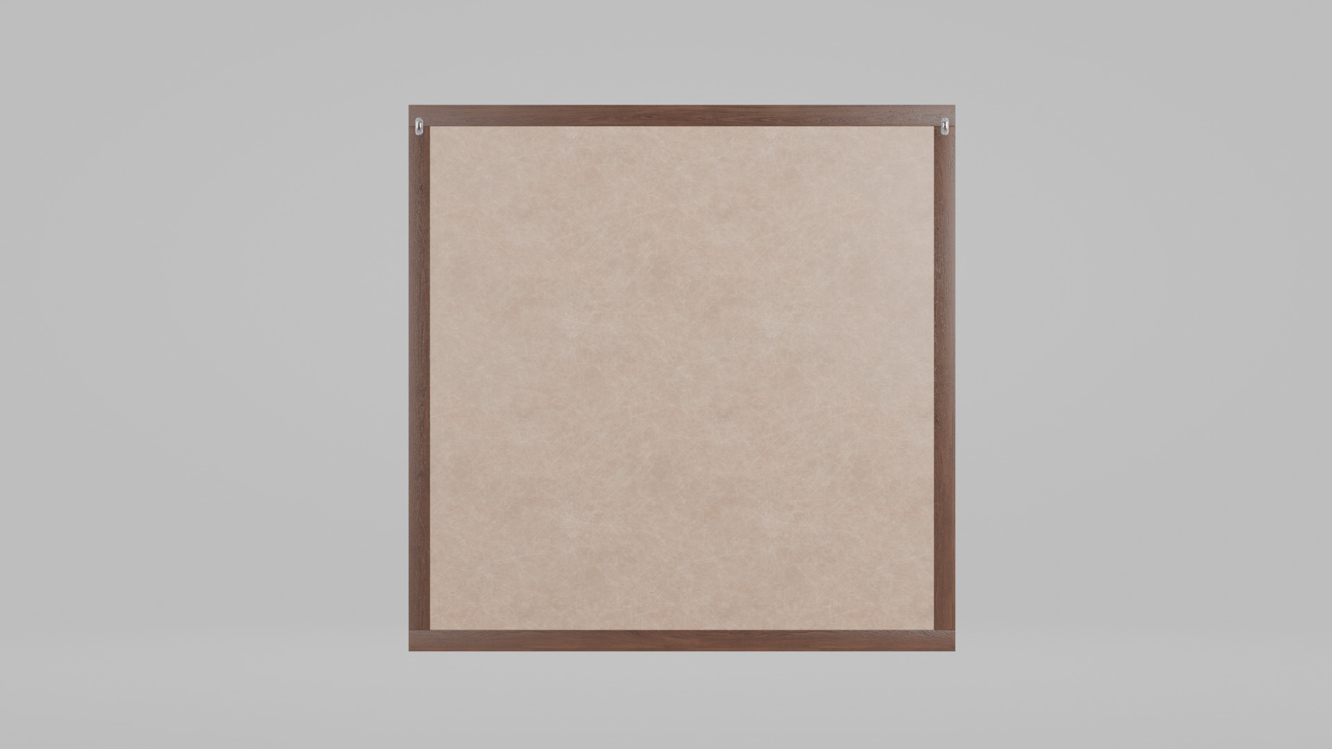 Customizable Wooden Wall Cork Board - Square Office Pin Board Low-poly 3D model_3