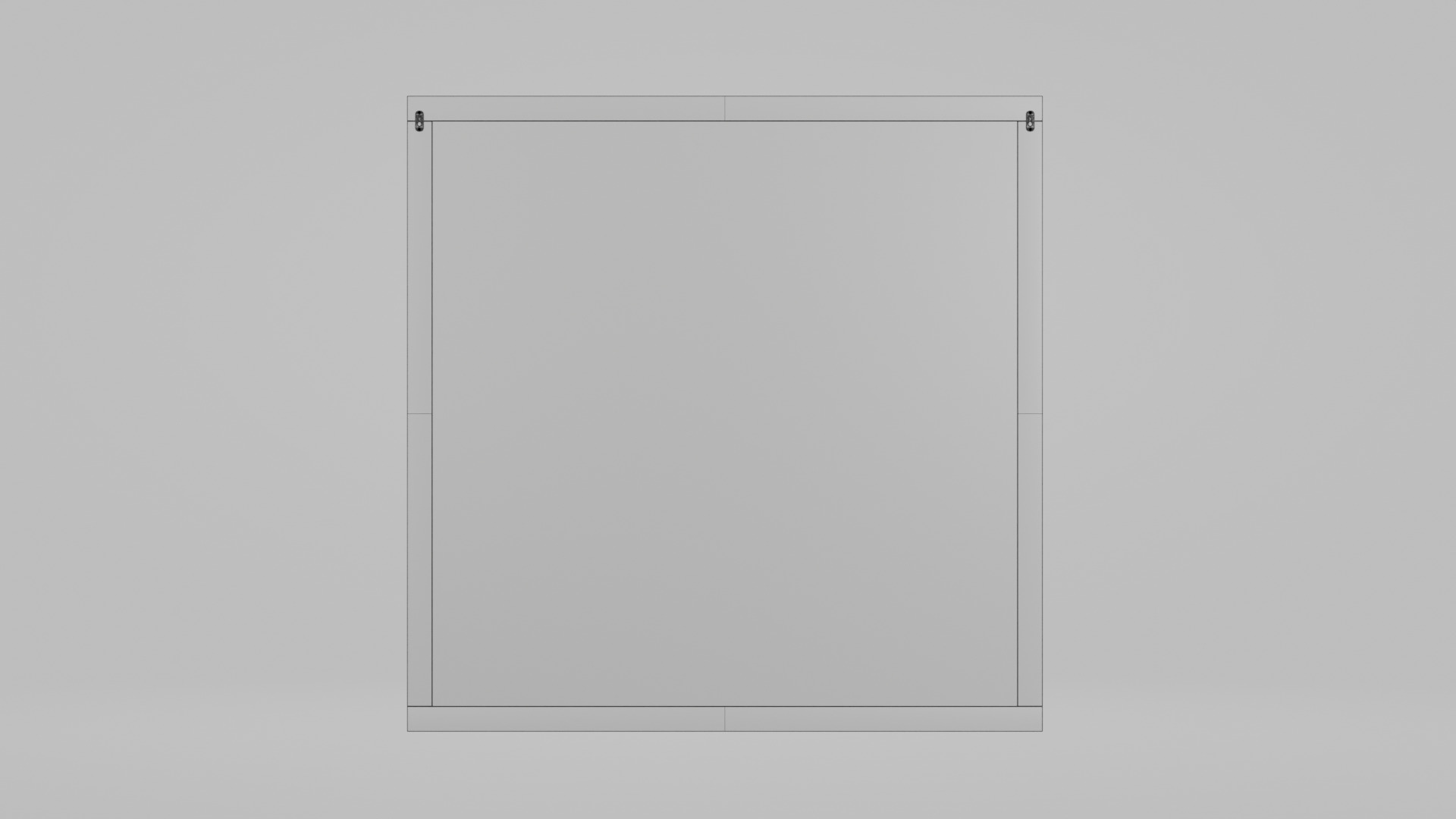 Customizable Wooden Wall Cork Board - Square Office Pin Board Low-poly 3D model_13