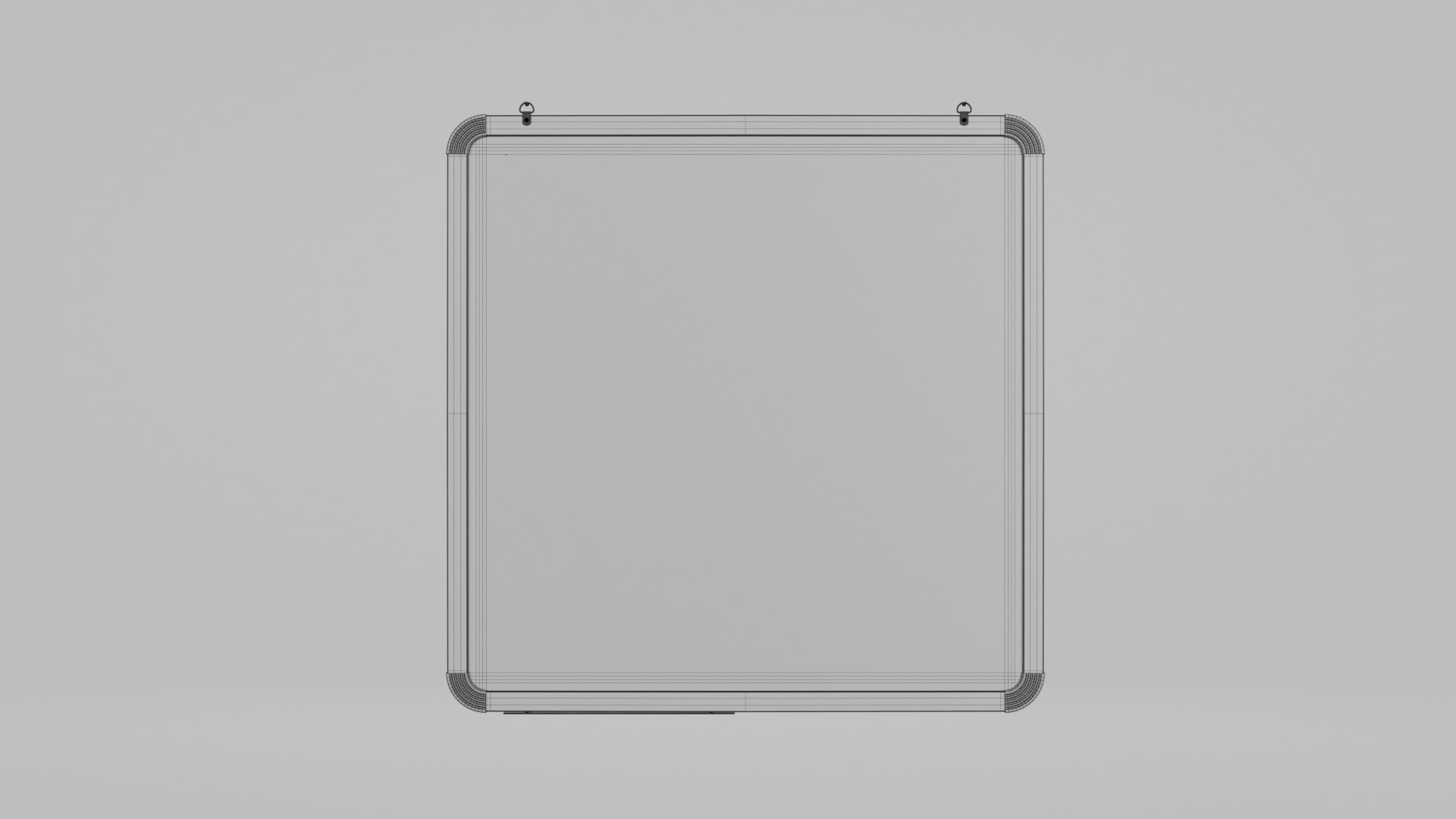 Customizable Metal Wall Cork Board - Square Pin Notice Board Low-poly 3D model_11