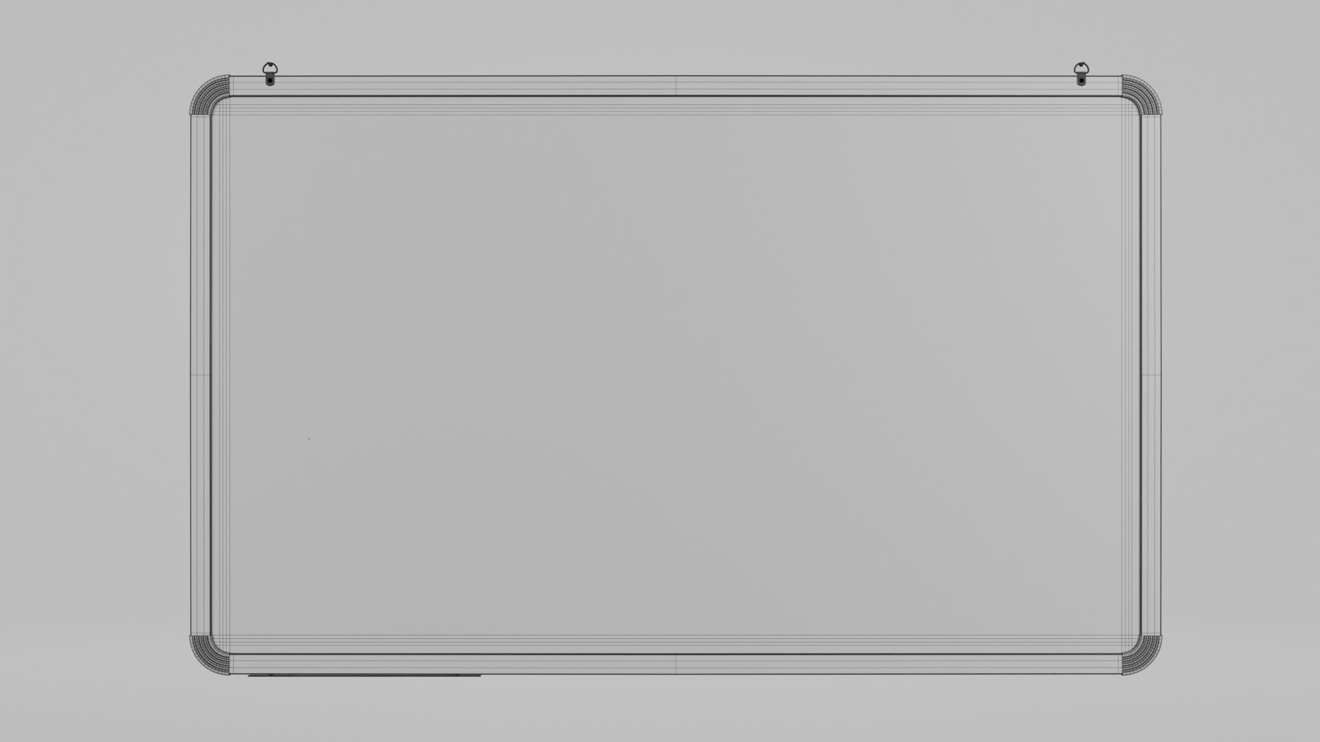 Customizable Metal Wall Cork Board - Pin Notice Board Low-poly 3D model_12