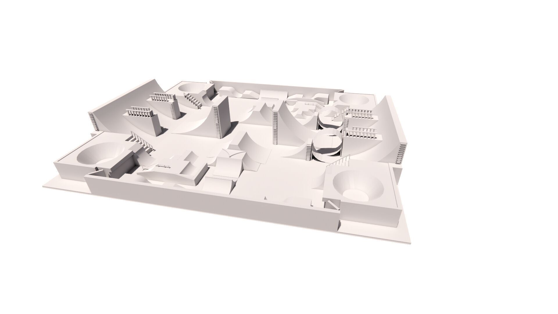 Skatepark-Skate Park PACK 3D model_2