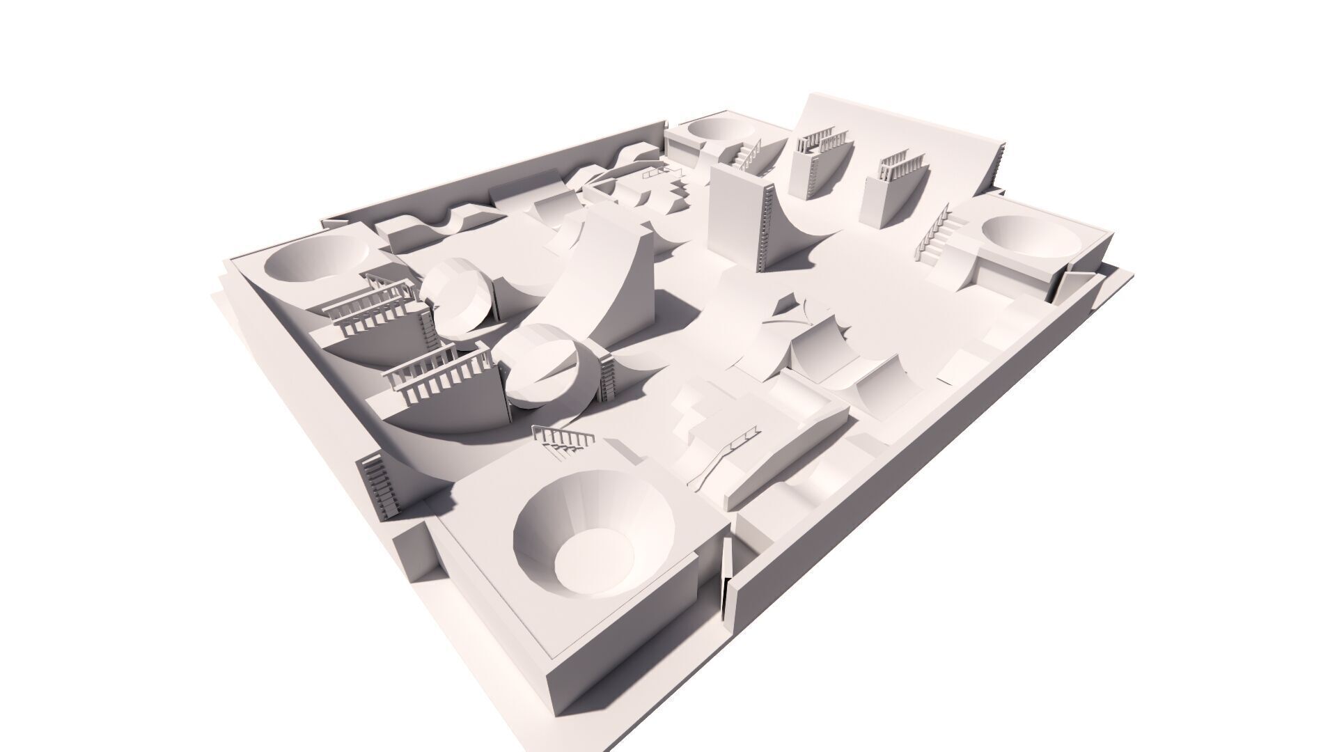 Skatepark-Skate Park PACK 3D model_12