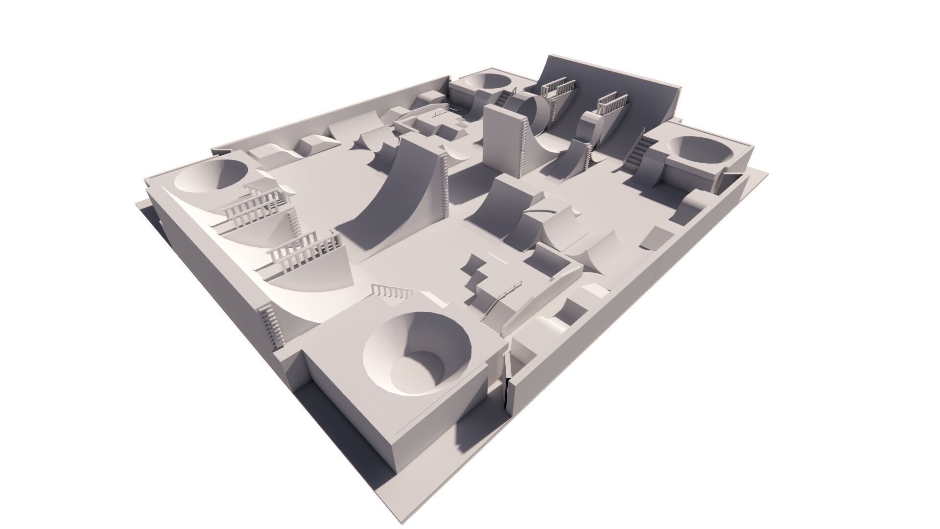 Skatepark-Skate Park PACK 3D model_7