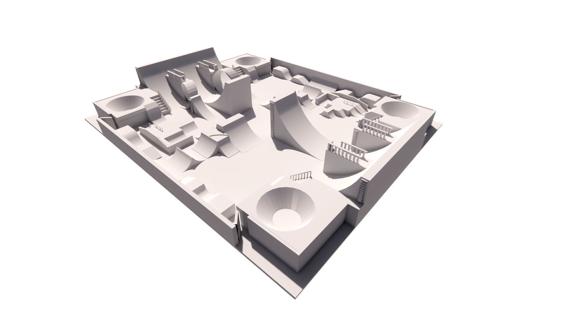 Skatepark-Skate Park PACK 3D model_4