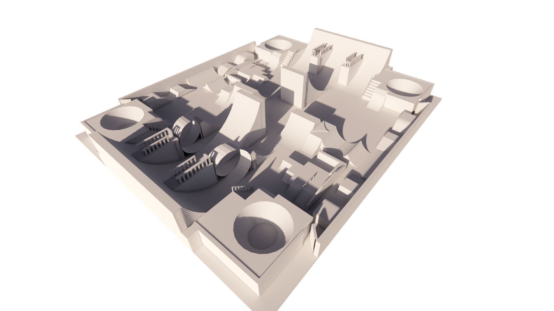 Skatepark-Skate Park PACK 3D model_6