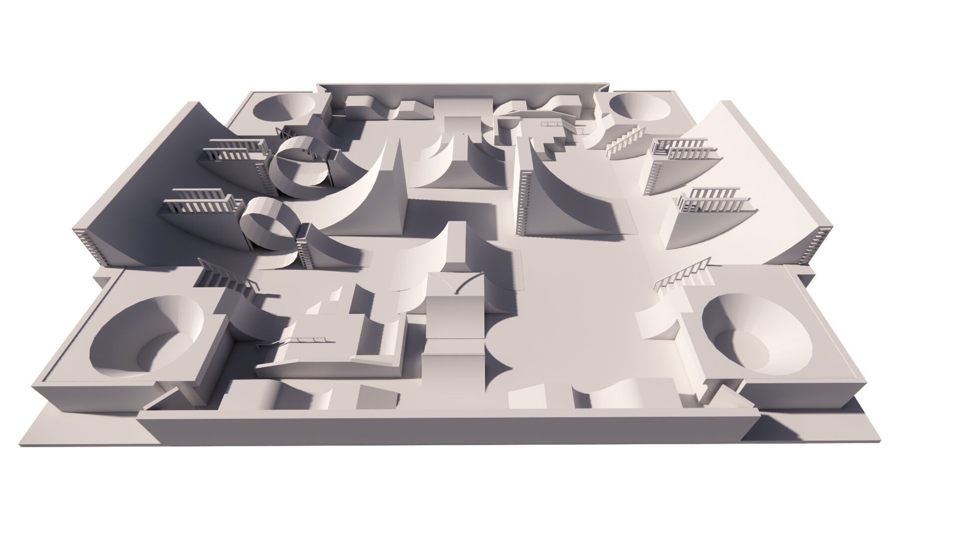 Skatepark-Skate Park PACK 3D model_1