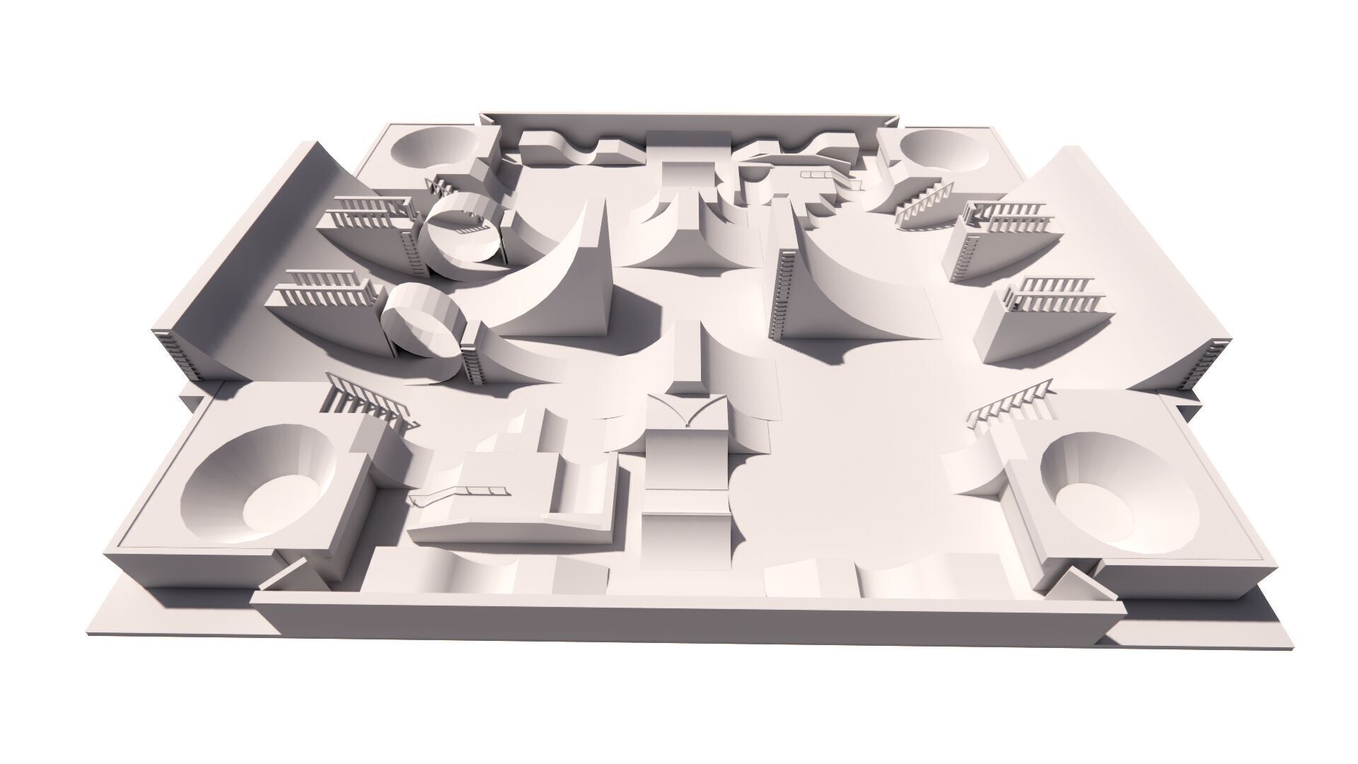 Skatepark-Skate Park PACK 3D model_16