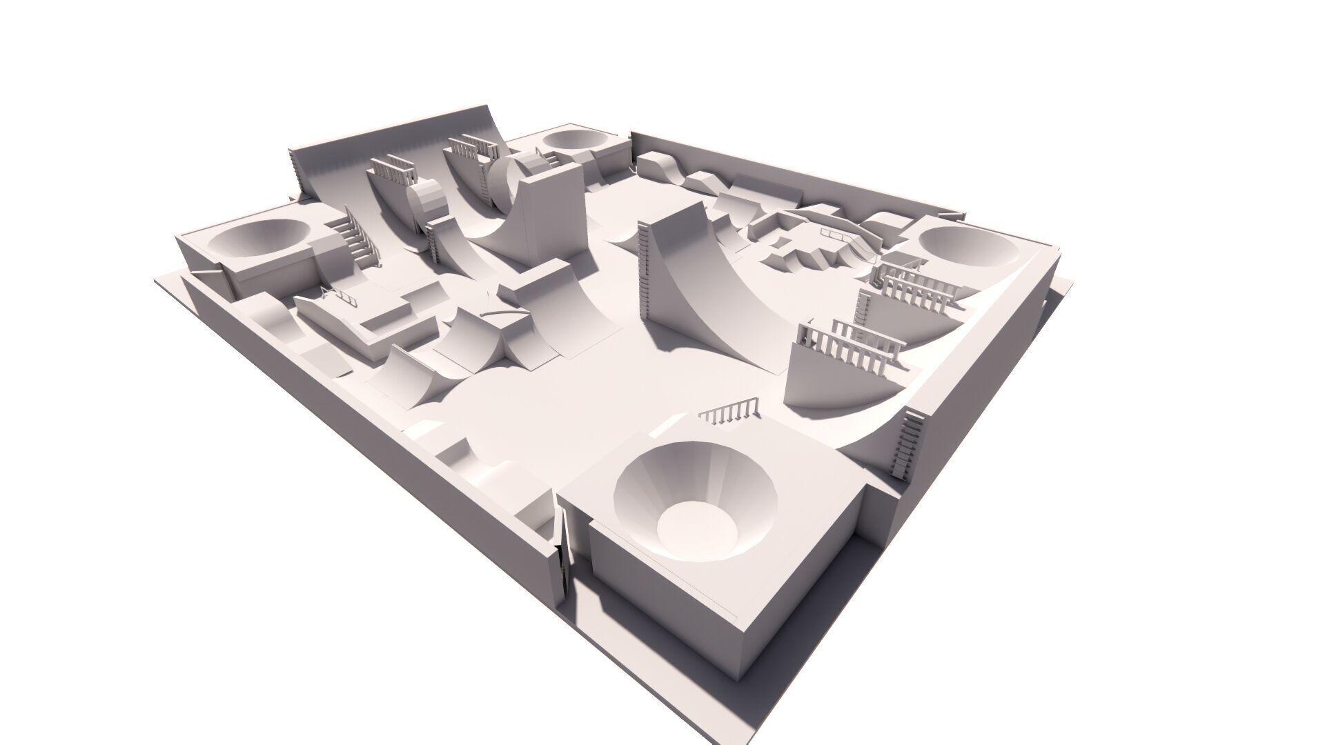 Skatepark-Skate Park PACK 3D model_3