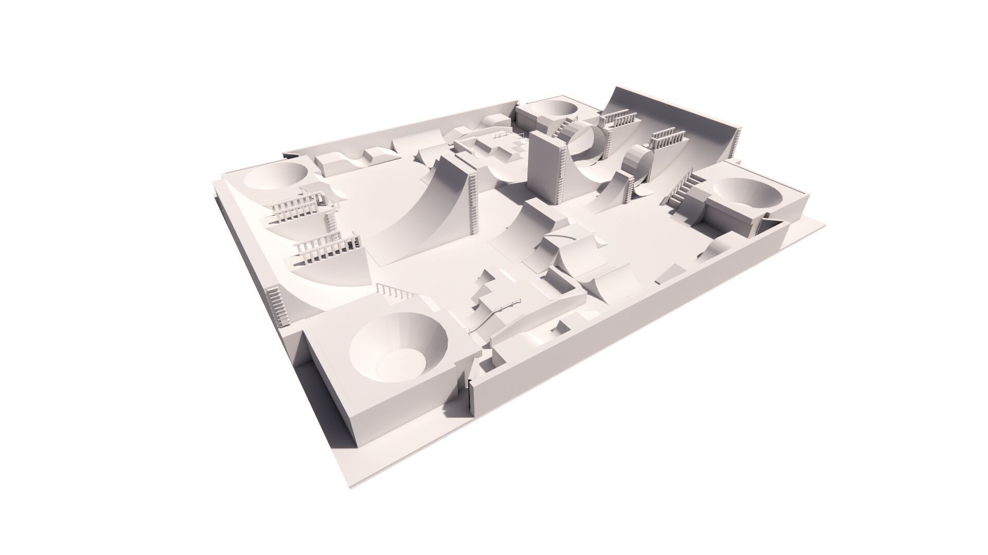 Skatepark-Skate Park PACK 3D model_10