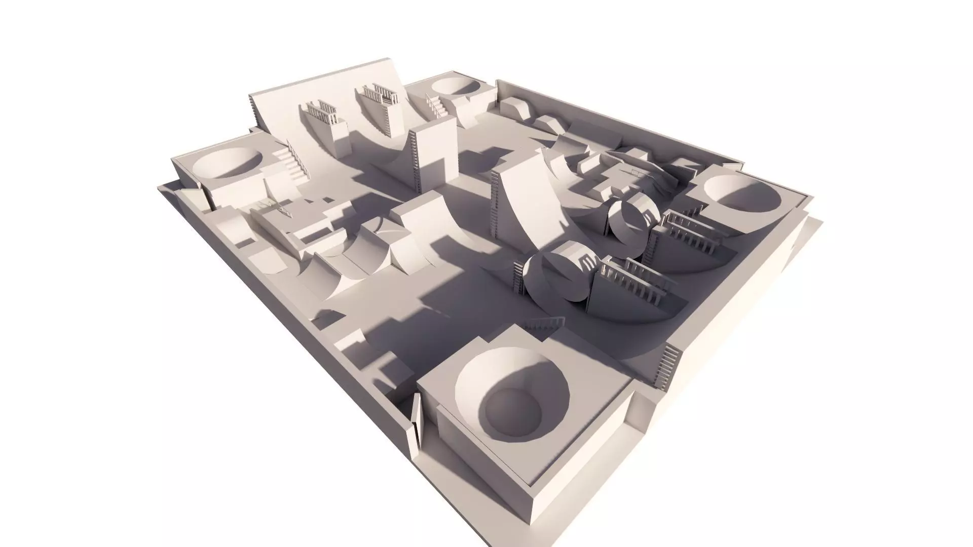 Skatepark-Skate Park PACK 3D model_0