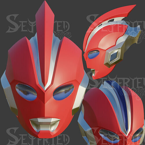 Ultraman Omega Cosplay Helmet 3D print model