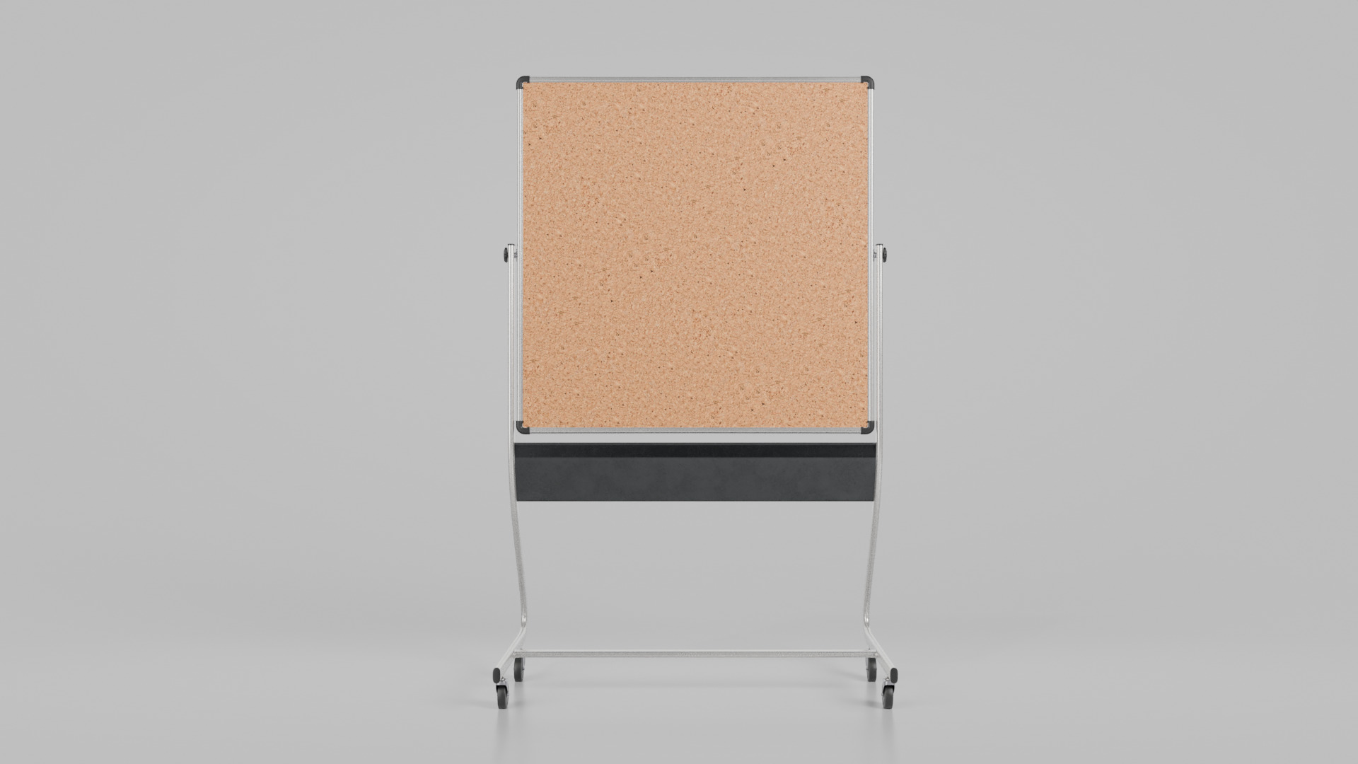 Double-Sided Metal Corkboard - Customizable Square Pin Board Low-poly 3D model_5