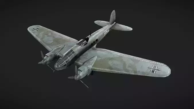 Heinkel He-111 Low-poly 3D model