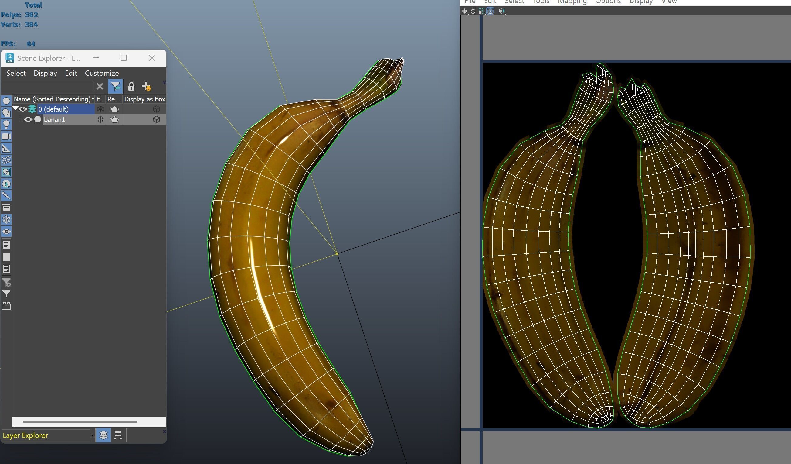 Banana Low-poly 3D model_15