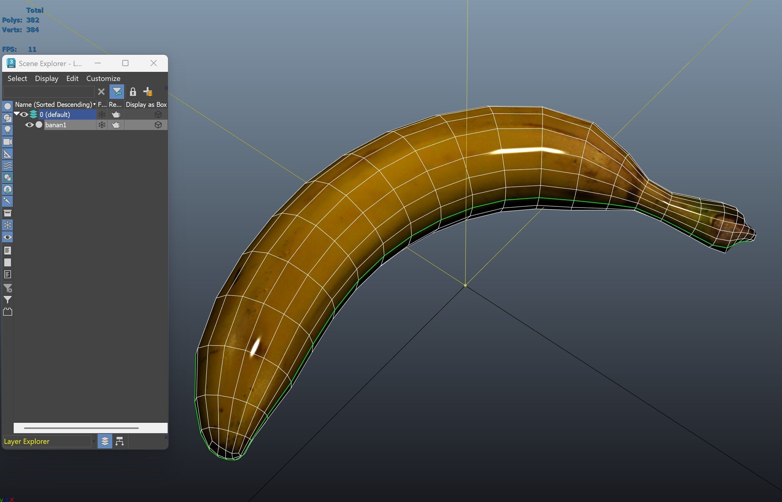 Banana Low-poly 3D model_14
