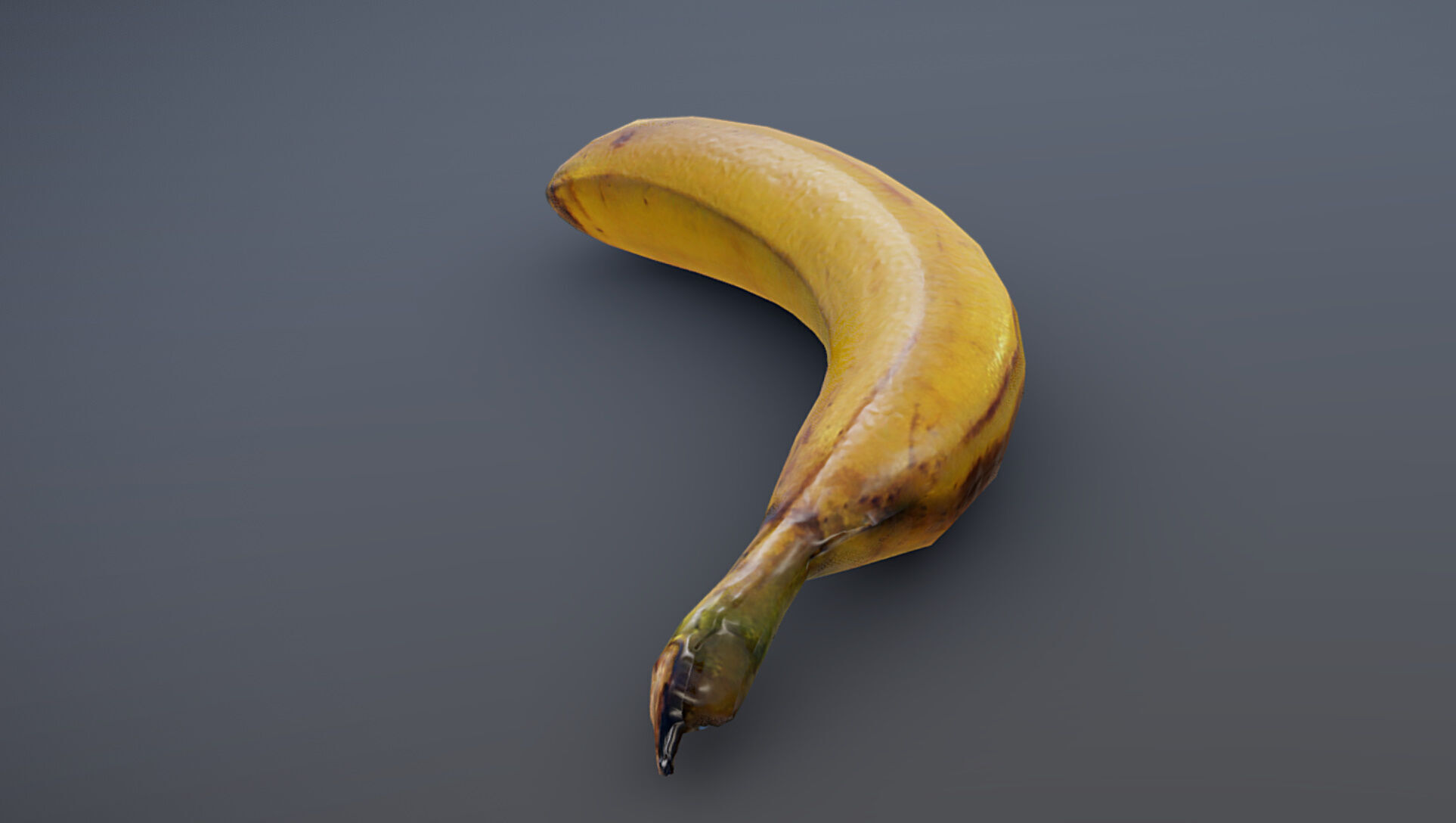 Banana Low-poly 3D model_2