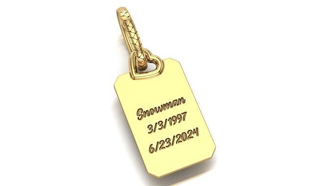 Snowman pendant 3D print model