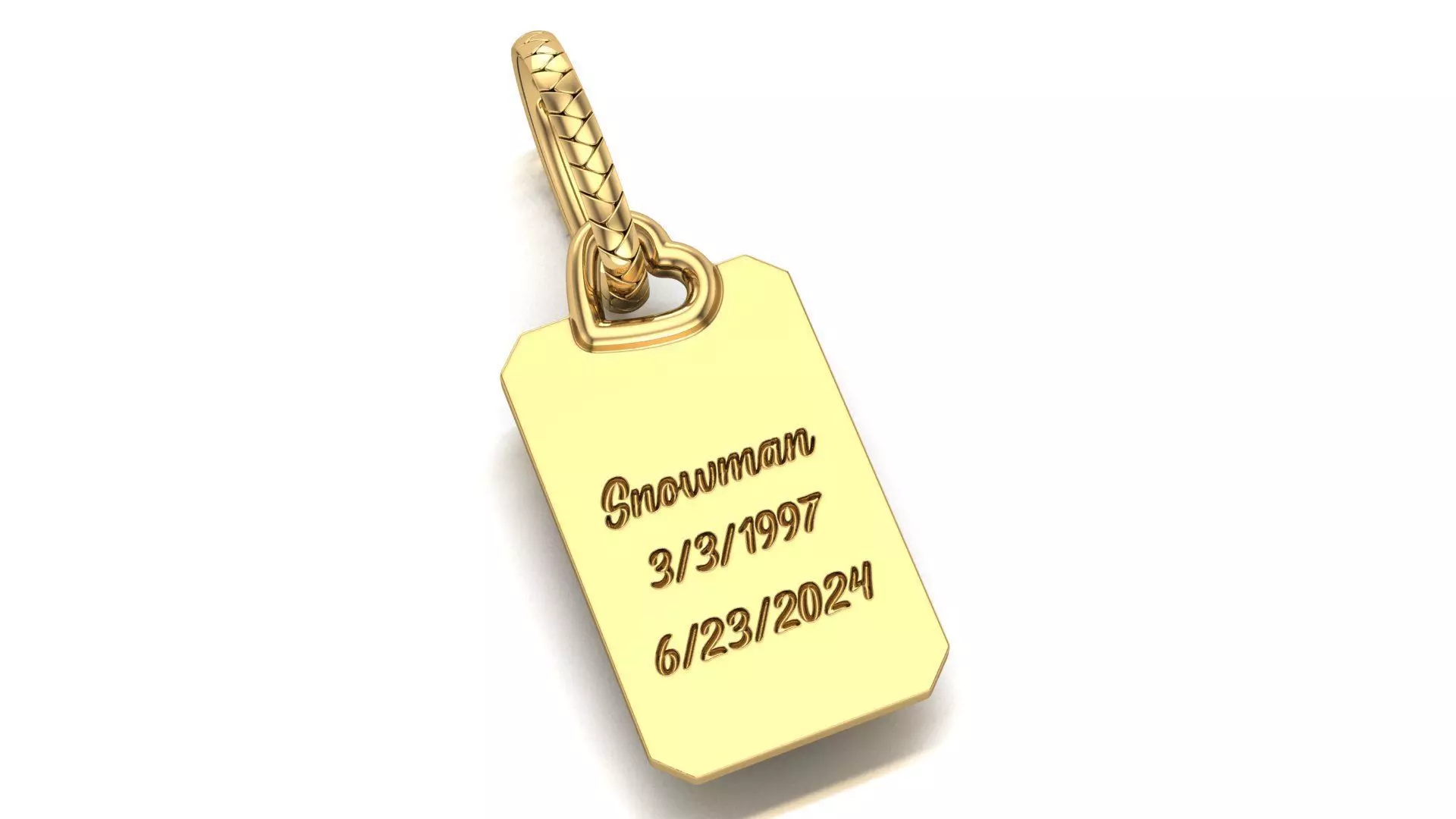 Snowman pendant 3D print model_0