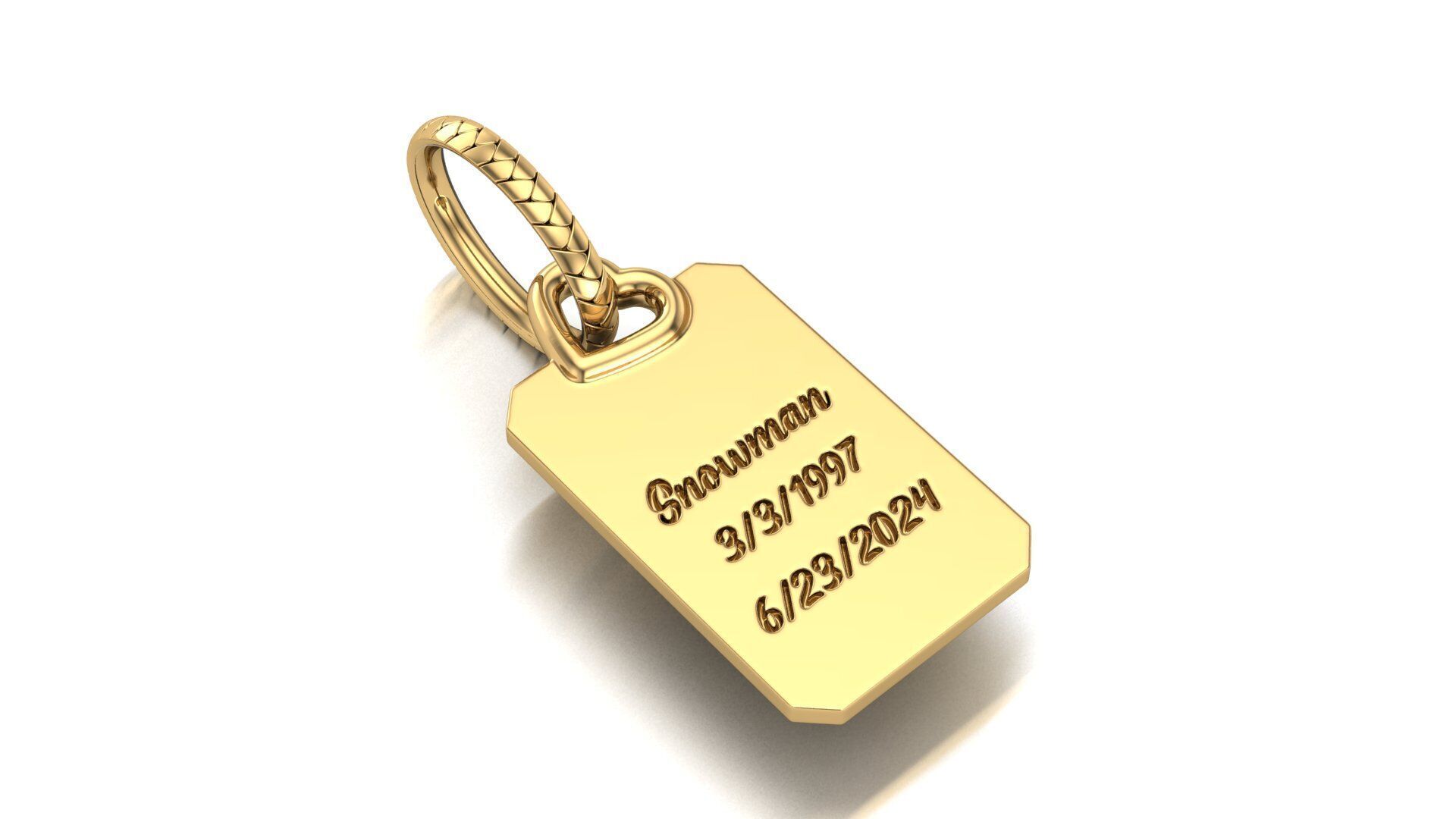 Snowman pendant 3D print model_1