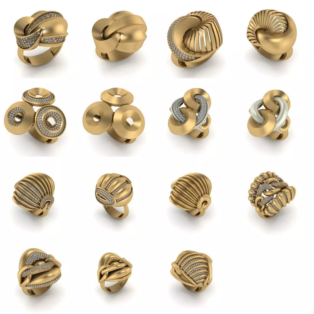 15 Fantasy Ring 3dm STL Print Ready 3D print model_0