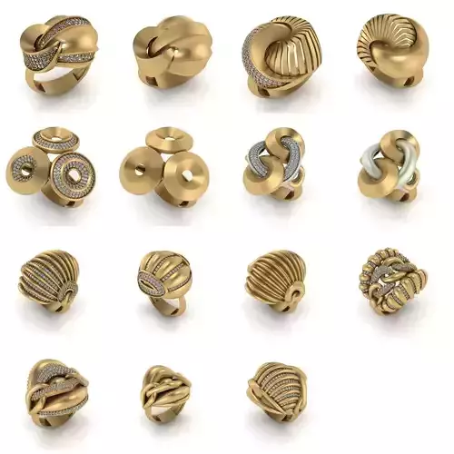 15 Fantasy Ring 3dm STL Print Ready