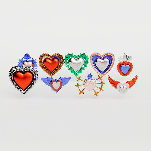 Heart Wall decoration 3D model
