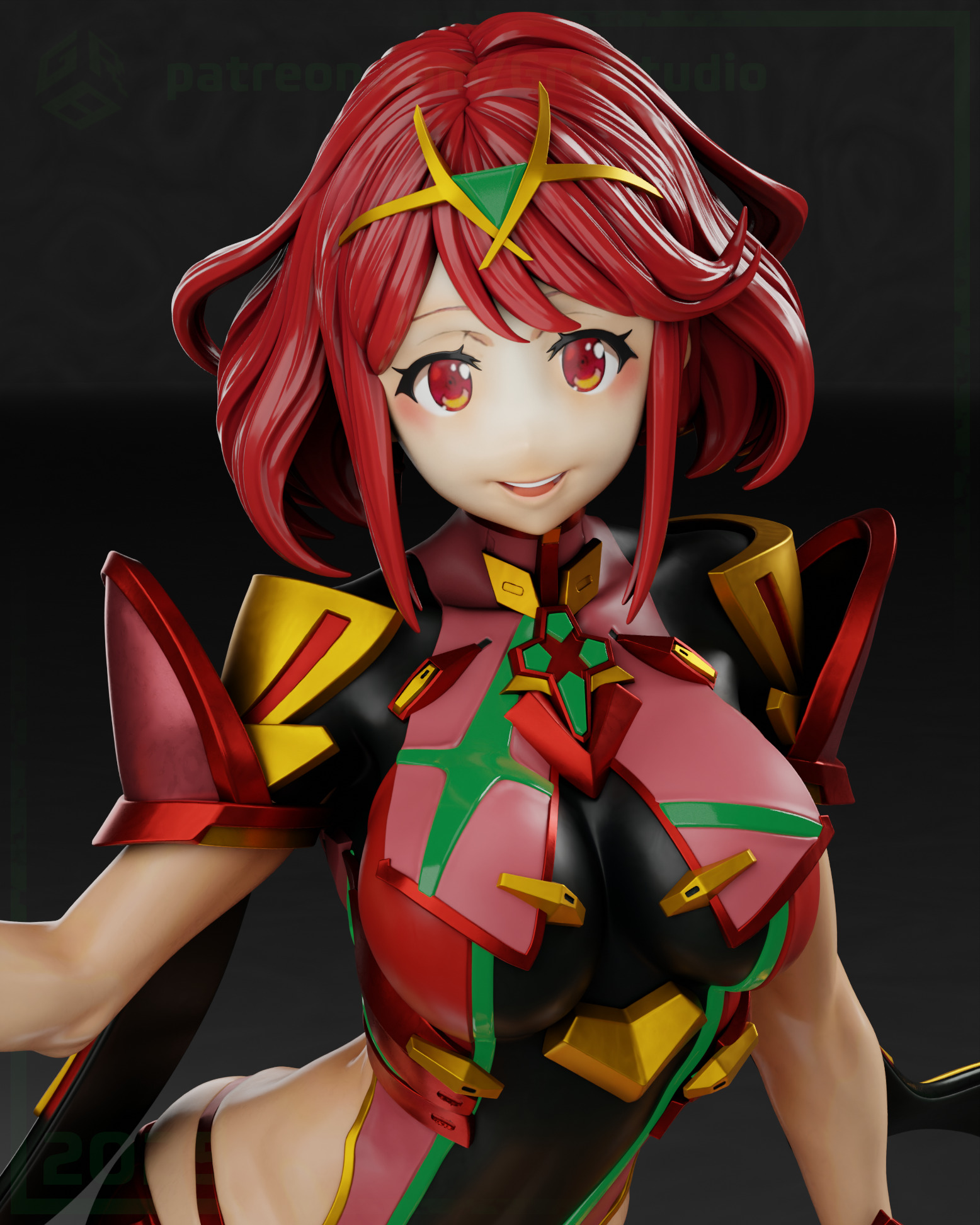Pyra from Xenoblade 2 3D print model_5