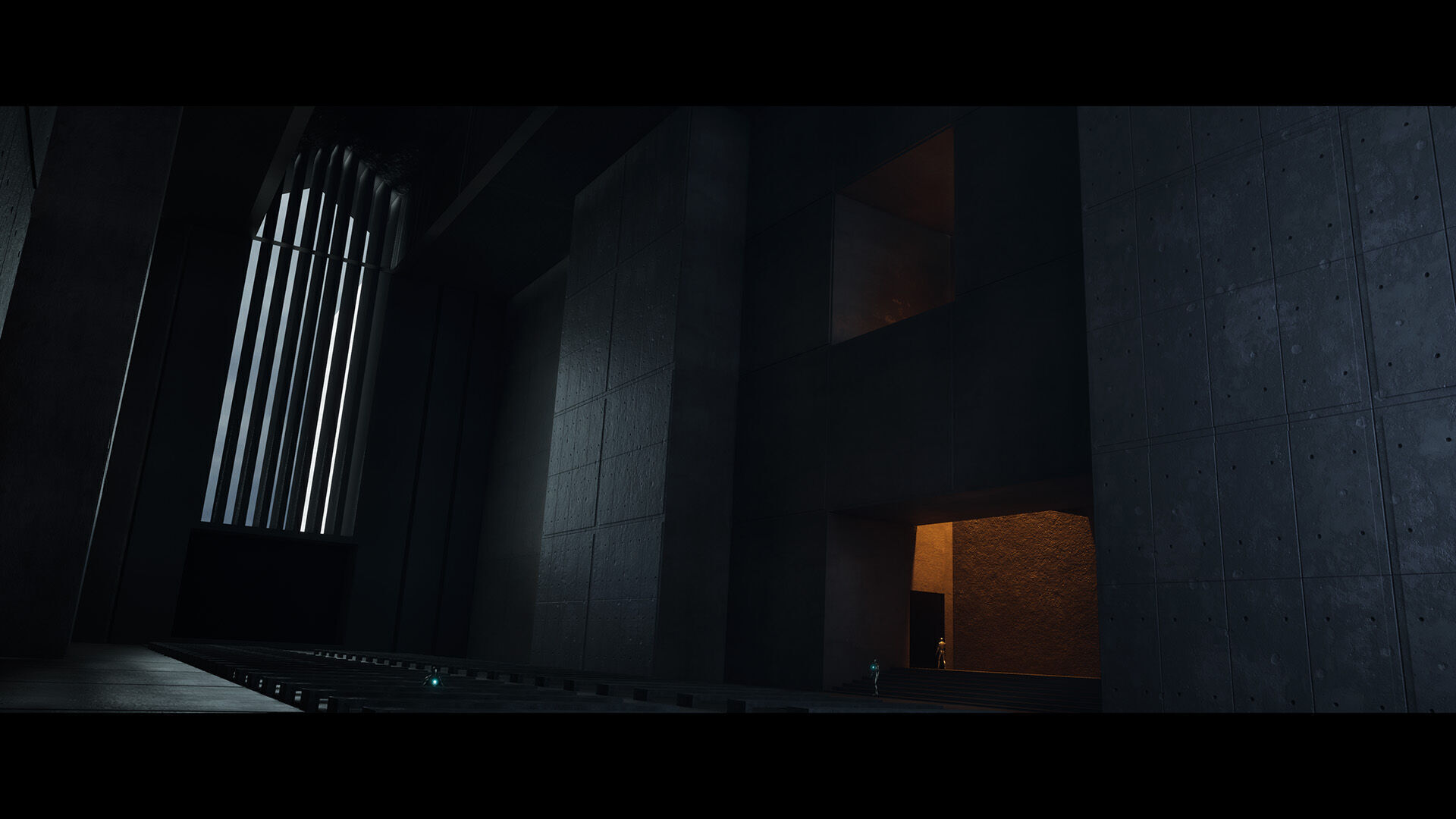Brutalist Church Environment Low-poly 3D model_8
