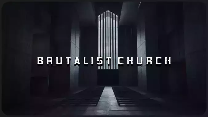 Brutalist Church Environment