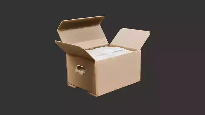 Field Ration Box Low-poly 3D model